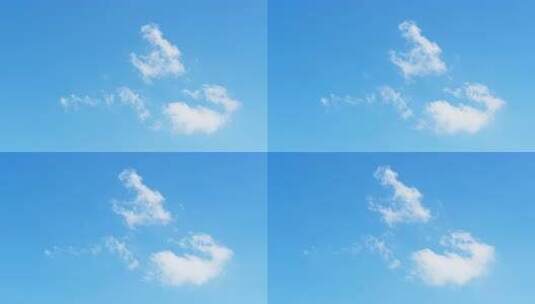 蓝天白云背景快速移动的云实拍时间流逝空镜高清在线视频素材下载