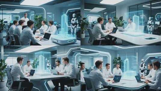 科技公司团队会议场景高清在线视频素材下载