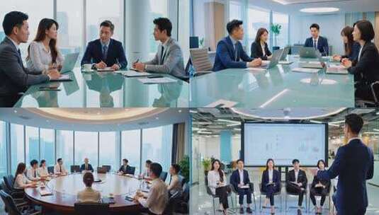 企业开会 商务沟通 工作交流场景合集高清在线视频素材下载