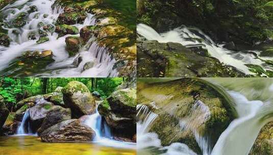 清泉石上流 幽谷溪流高清在线视频素材下载