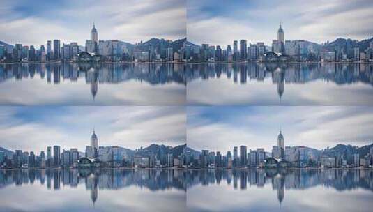 香港城市天际线全景高清在线视频素材下载