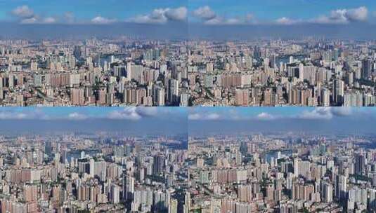 广州白鹅潭片区高空城市大景高清在线视频素材下载