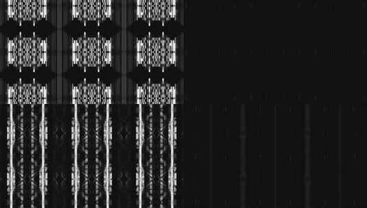373 4K时尚黑白照波雪花屏几何图形背景高清在线视频素材下载