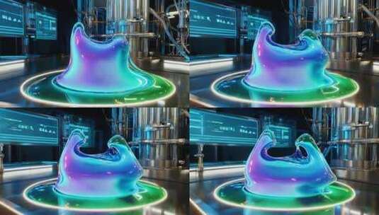 实验室科技感流体特效高清在线视频素材下载