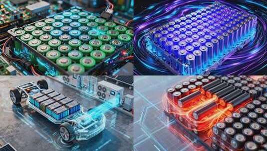 动力锂电池组 新能源电池科技展示高清在线视频素材下载