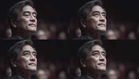 政界精英目光坚定展望未来高清在线视频素材下载