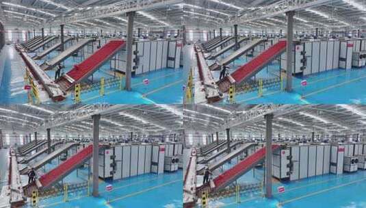 农产品烘干线生产车间高清在线视频素材下载