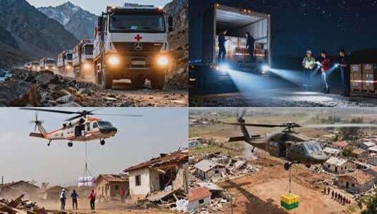 国际医疗救援物资救助 灾难援助与紧急补给高清在线视频素材下载