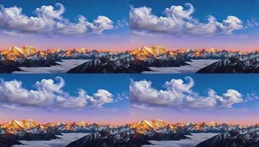 雪山自然风光全景高清在线视频素材下载