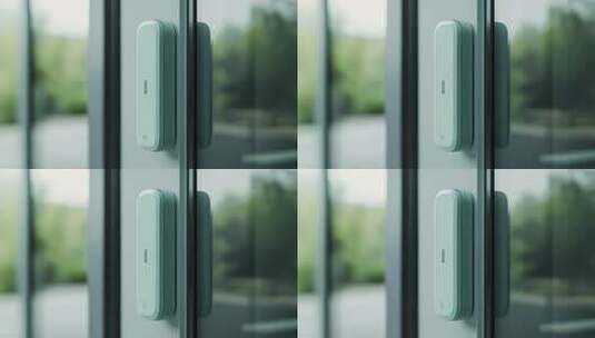 智能门窗传感器特写现代科技高清在线视频素材下载
