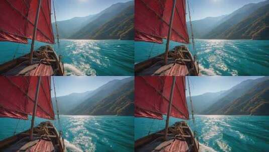 帆船 丝绸之路 一路一带高清在线视频素材下载