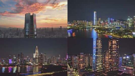2025深圳夜景6k航拍宣传片素材合集高清在线视频素材下载