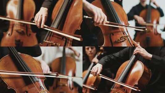 演奏大提琴手部特写素材高清在线视频素材下载