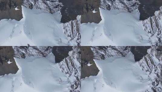 航拍四川甘孜那玛峰雪山之巅壮丽景色高清在线视频素材下载