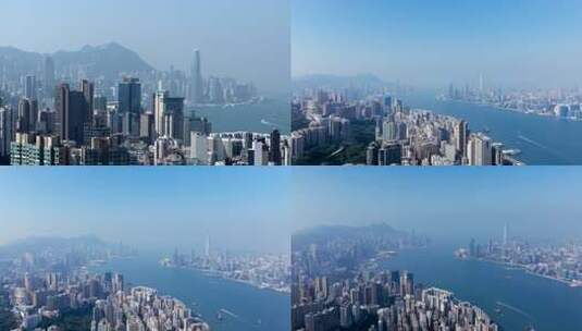 香港维多利亚港三段素材拼接高清在线视频素材下载