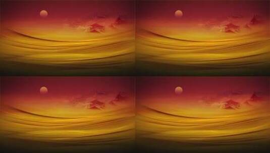 古风夕阳下的建筑背景素材高清在线视频素材下载