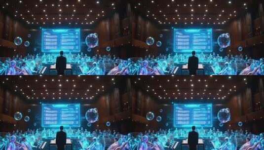 音乐厅内指挥乐团演奏素材高清在线视频素材下载