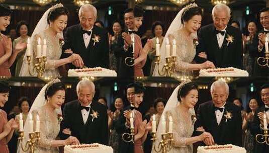 重阳节金婚温馨浪漫爱情视频高清在线视频素材下载