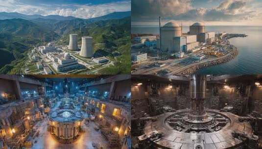 未来核聚变核电站高清在线视频素材下载