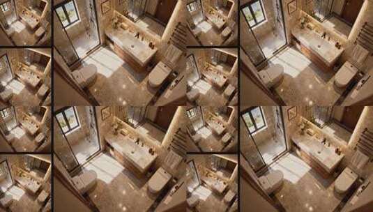 现代风格卫生间室内装修高清在线视频素材下载