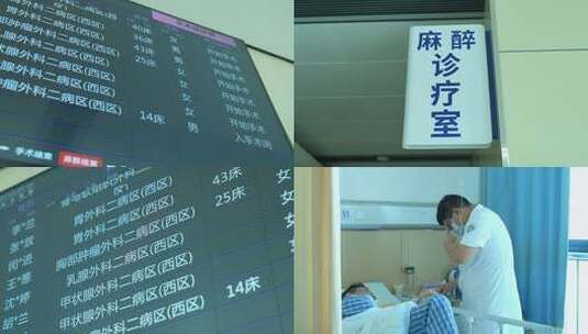 病人生病住院做手术高清在线视频素材下载