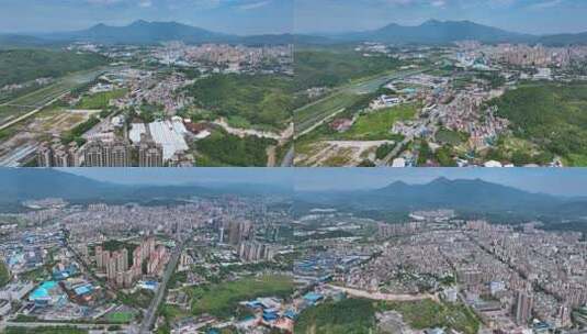 清远航拍英德英西峰林蓝天白云高清在线视频素材下载