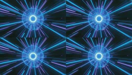 科技感蓝色光线隧道穿梭抽象背景视频高清在线视频素材下载