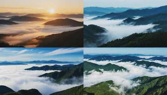 云端晨曦中的衡山壮丽景观高清在线视频素材下载