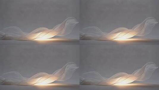 飘动的透明纱幔光影效果高清在线视频素材下载