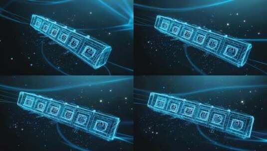 3D渲染网络科技插座素材高清在线视频素材下载