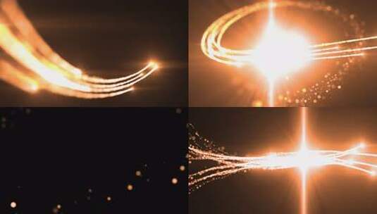 金色光线粒子特效素材高清在线视频素材下载