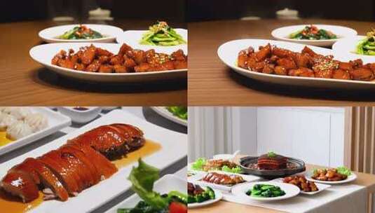 精致中式菜肴美食高清在线视频素材下载