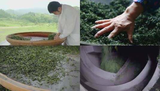茶叶茶山茶园采茶绿茶龙井茶艺春茶实拍素材高清在线视频素材下载