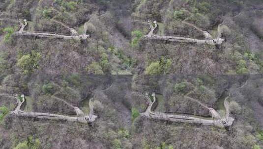 河南省安阳市林州红旗渠青年洞航拍高清在线视频素材下载