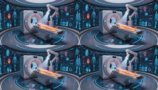 医疗场景下的人体扫描设备高清在线视频素材下载