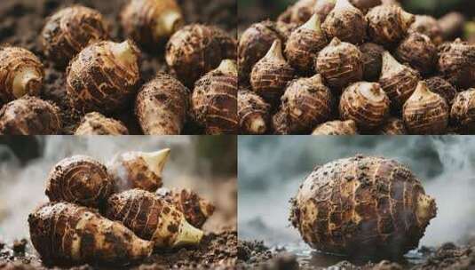 毛芋小芋头江西芋头高清在线视频素材下载