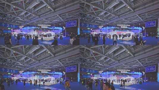 第八届进博会1.1医疗器械及医药保健展区高清在线视频素材下载