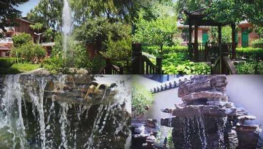 毛家峪民宿院内景色高清在线视频素材下载