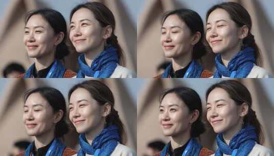 笑容洋溢的亚洲女性展望未来高清在线视频素材下载