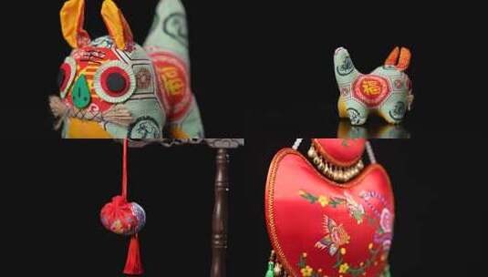 春节端午节过节习俗香包棚拍空镜个性香包高清在线视频素材下载