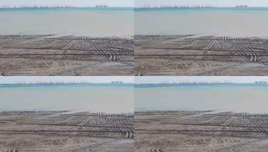 海边沙滩码头远景素材高清在线视频素材下载