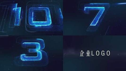 【无需插件】赛博朋克风格倒计时动画高清AE视频素材下载