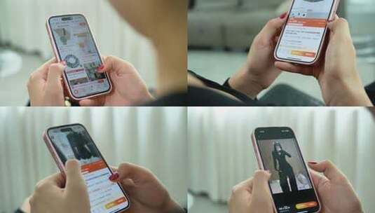 手机逛淘宝 网络购物高清在线视频素材下载