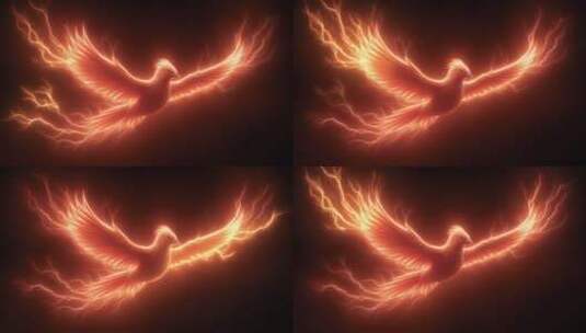 浴火凤凰展翅高飞象征重生与希望高清在线视频素材下载