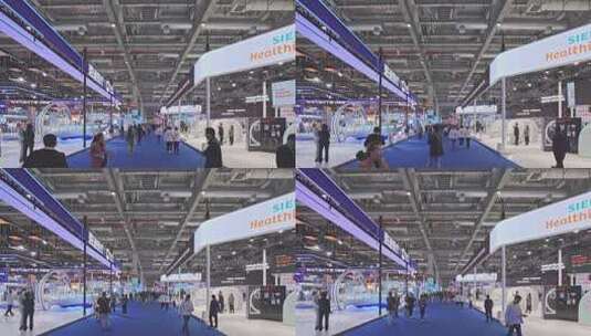 第八届进博会1.1医疗器械及医药保健展区高清在线视频素材下载