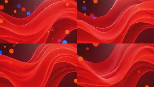 红色波浪动感粒子背景素材高清在线视频素材下载