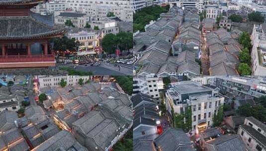 南宁三街两巷古建筑群街道景象高清在线视频素材下载