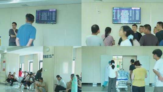 手术室焦虑等候的家属高清在线视频素材下载
