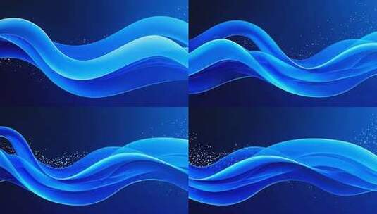 蓝色动感波浪粒子背景素材高清在线视频素材下载