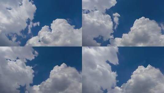 蓝天白云晴空空境 流动的云 高清在线视频素材下载